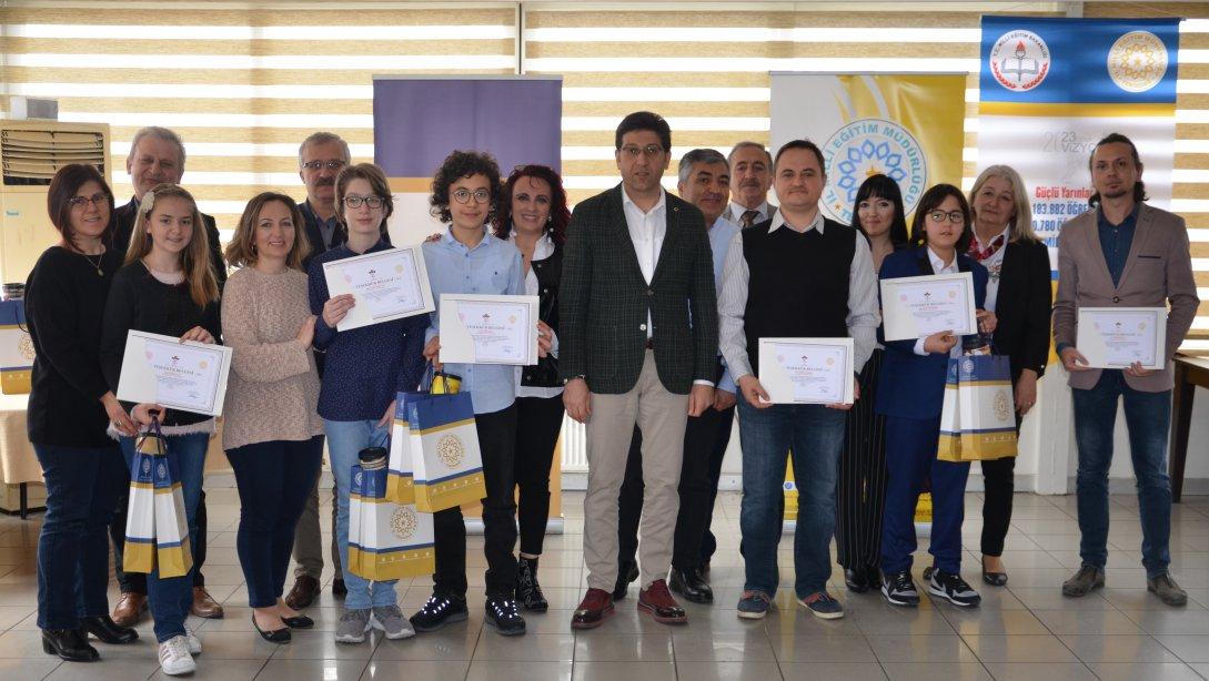 Tübitak 13. Ortaokul Öğrencileri Araştırma Projeleri Yarışması Teşekkür Belgesi Töreni Gerçekleştirildi