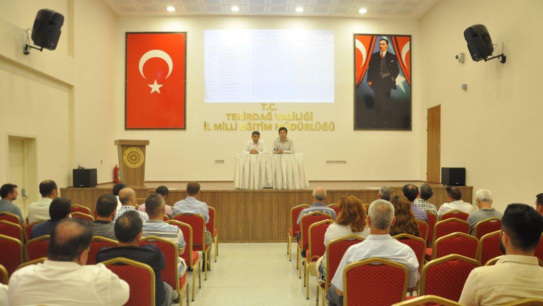 Din Öğretimi Şube Müdürlüğümüze Bağlı Okullarımızın Müdürlerinin Katılımı İle Değerlendirme ve Hazırlık Toplantısı Yapıldı 