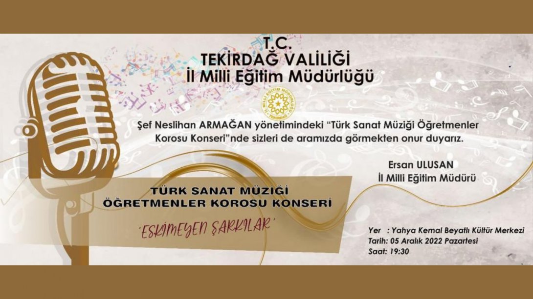 Türk Sanat Müziği Öğretmenler Korosu Konseri