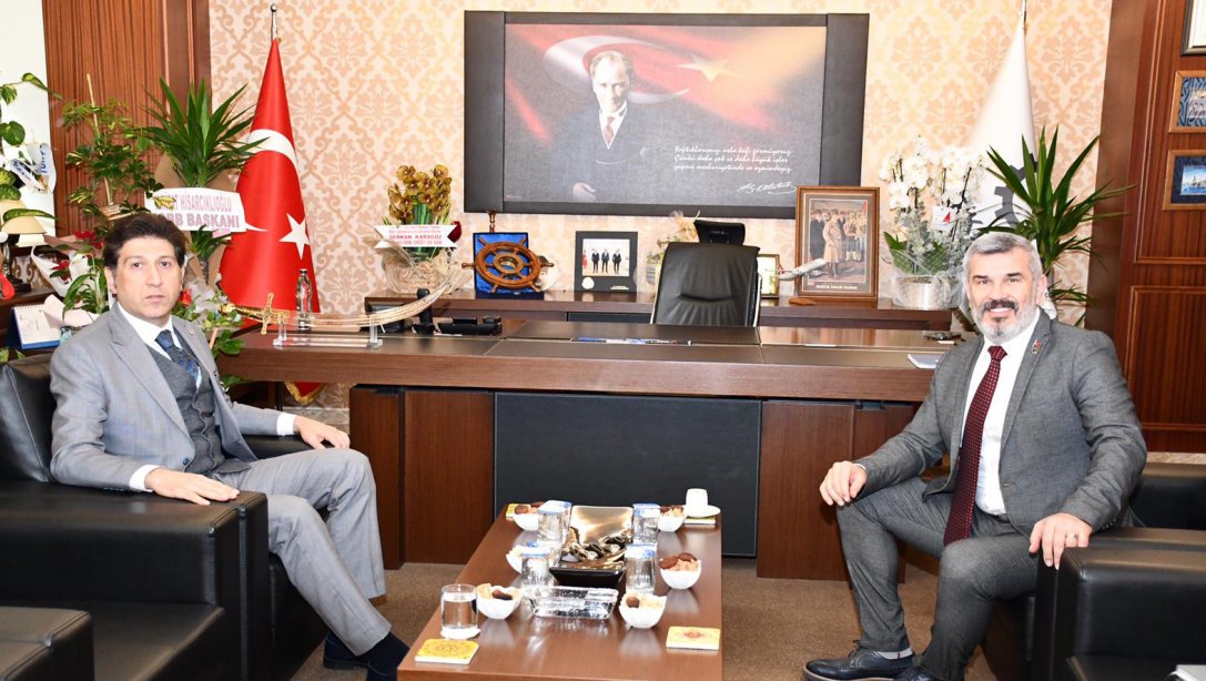 İl Milli Eğitim Müdürümüz Ersan Ulusan Çerkezköy Ticaret ve Sanayi  Odası Başkanı Ahmet Çetin'i Ziyaret Etti 