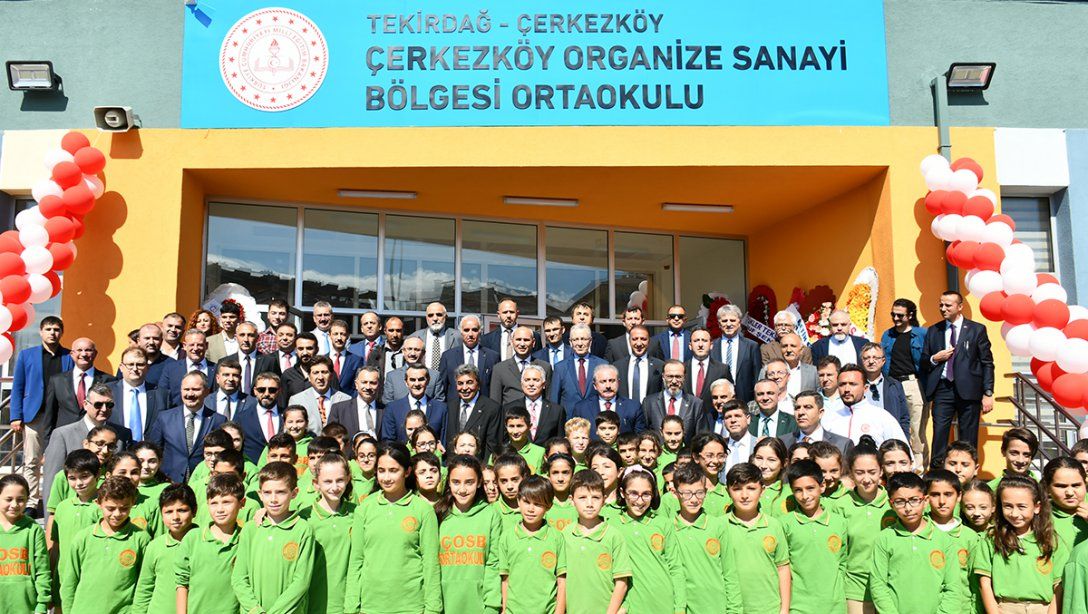 TBMM Başkanımız Sayın Prof. Dr. Mustafa Şentop ve Valimiz Sayın Aziz Yıldırım'ın katılımlarıyla Çerkezköy İlçemizde Okul Açılışları Gerçekleştirildi