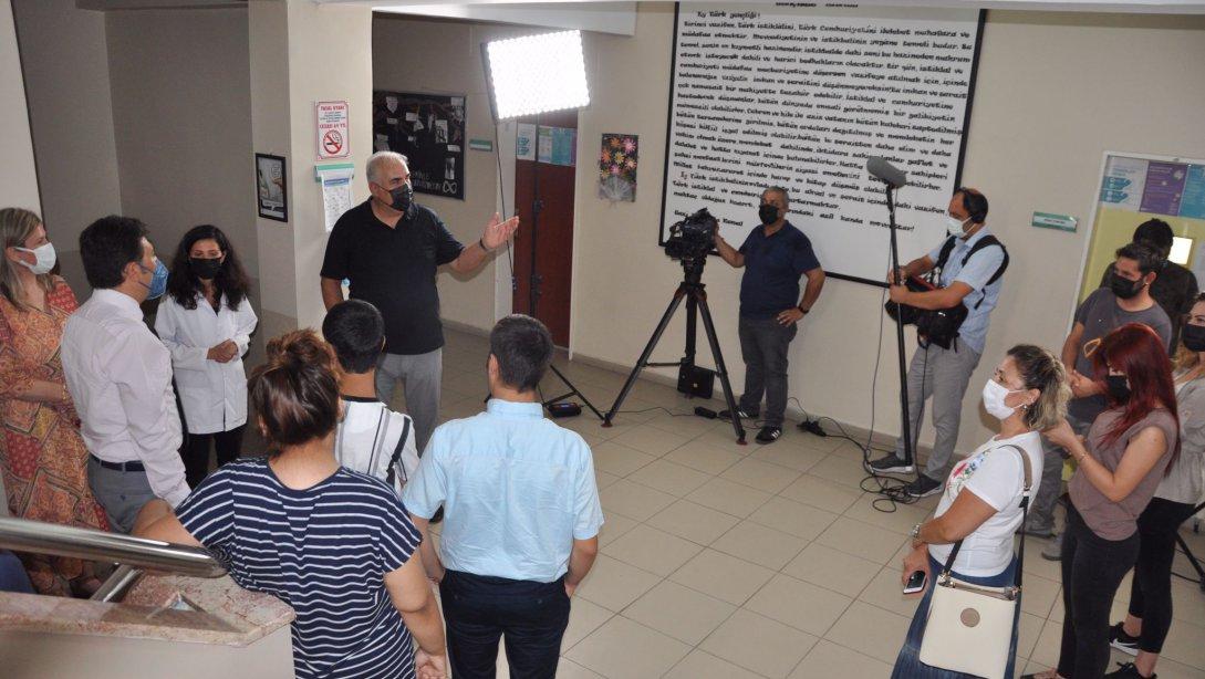 İl Milli Eğitim Müdürümüz Ersan Ulusan Özel Eğitim Meslek Okulunda Gerçekleştirilen EBA TV Program Çekimlerini Ziyaret Etti