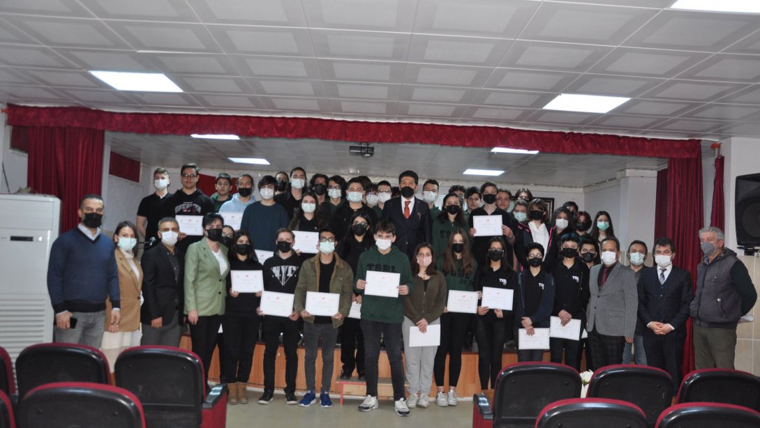 Tekirdağ Belediyesi Mehmet Serez Sosyal Bilimler Lisesinde Teşekkür Belgesi Takdim Töreni Düzenlendi