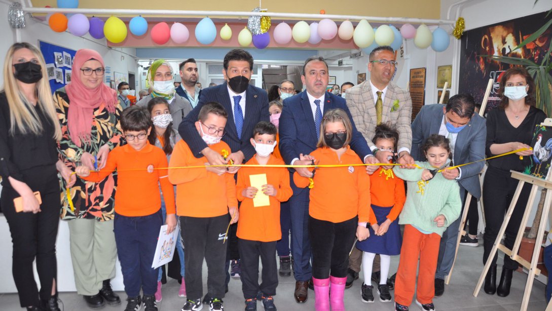 Süleymanpaşa Ticaret ve Sanayi Odası İlkokulu Kütüphanesinin ve Resim Sergisinin Açılışı Yapıldı