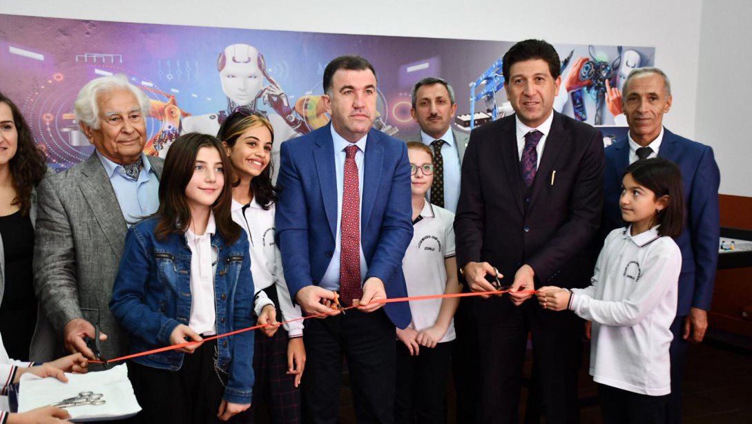 Çorlu Cezzar Mustafa Ersin Ortaokulunda Robotik Kodlama Atölyesinin Açılışı Yapıldı