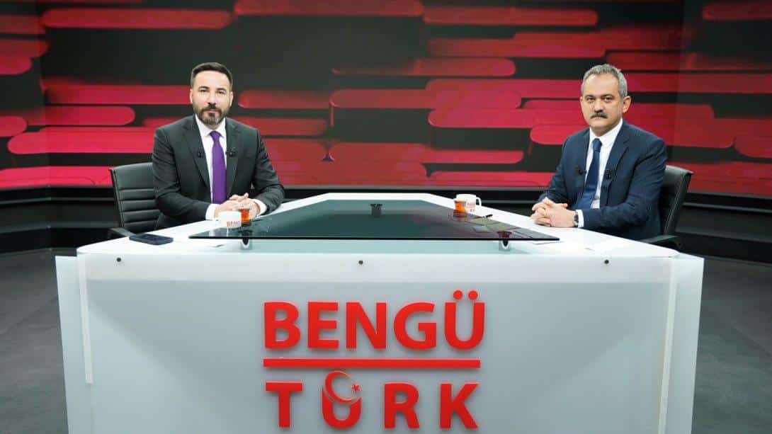 Bakan Özer, Bengü Türk TV'ye Konuk Oldu