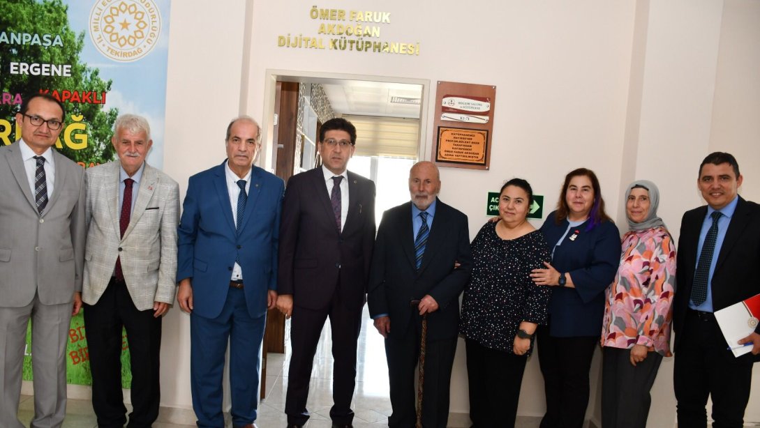 İl Milli Eğitim Müdürlüğü Ömer Faruk Akdoğan Kütüphanesi'nin Açılışı Yapıldı