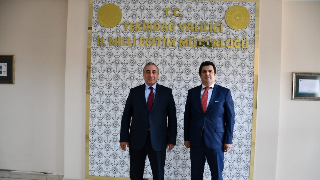 Tekirdağ Bölge Adliye Mahkemesi Başsavcısı Ünal Bingül İl Millî Eğitim Müdürümüz Dr. Abdülaziz Yeniyol'u Ziyaret Etti