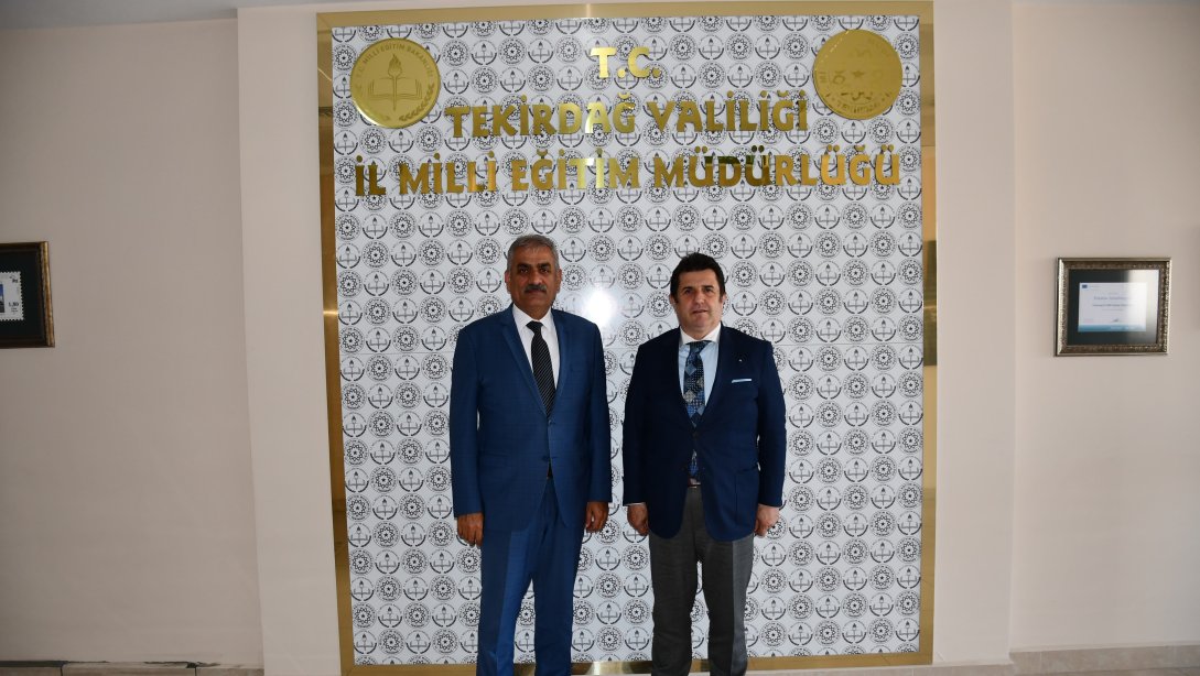 Tekirdağ Aile ve Sosyal Hizmetler İl Müdürü Hüseyin Özdemir, İl Milli Eğitim Müdürümüz Dr. Abdülaziz Yeniyol'u Ziyaret Etti